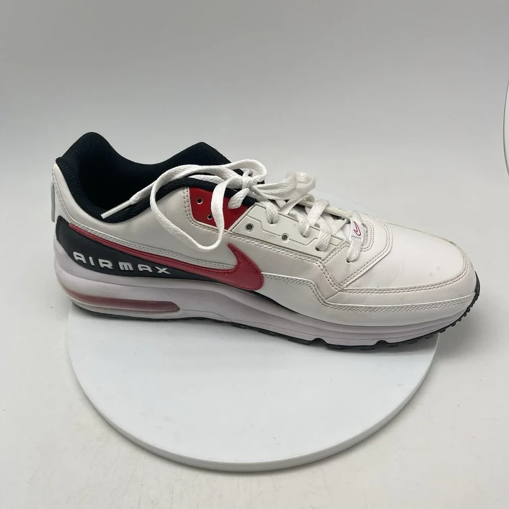 Nike Air Max LTD 3 Shoes Mens 13 White Red Running Low‎ Top Sneakers BV1171-100